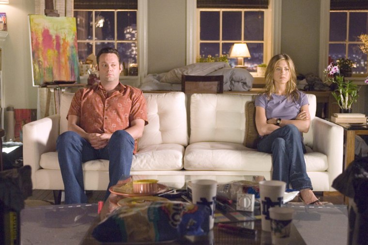 Vince Vaughn and Jennifer Aniston in the film ' The Break-Up '